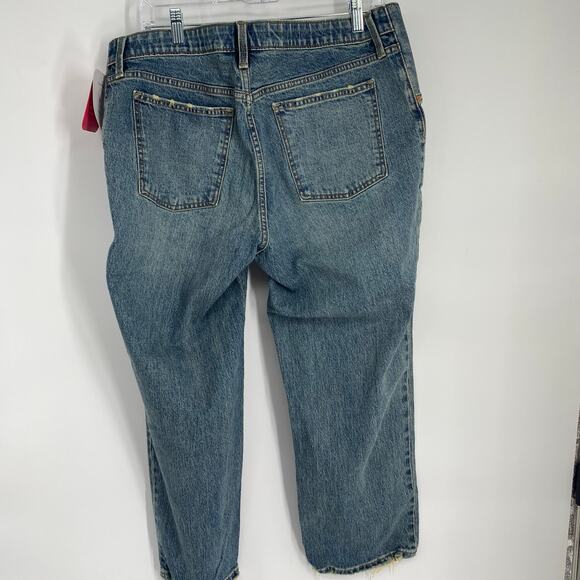 Isabel Maternity Jeans Women’s 10 Vintage Straight Side Panel Distressed - Picture 2 of 7